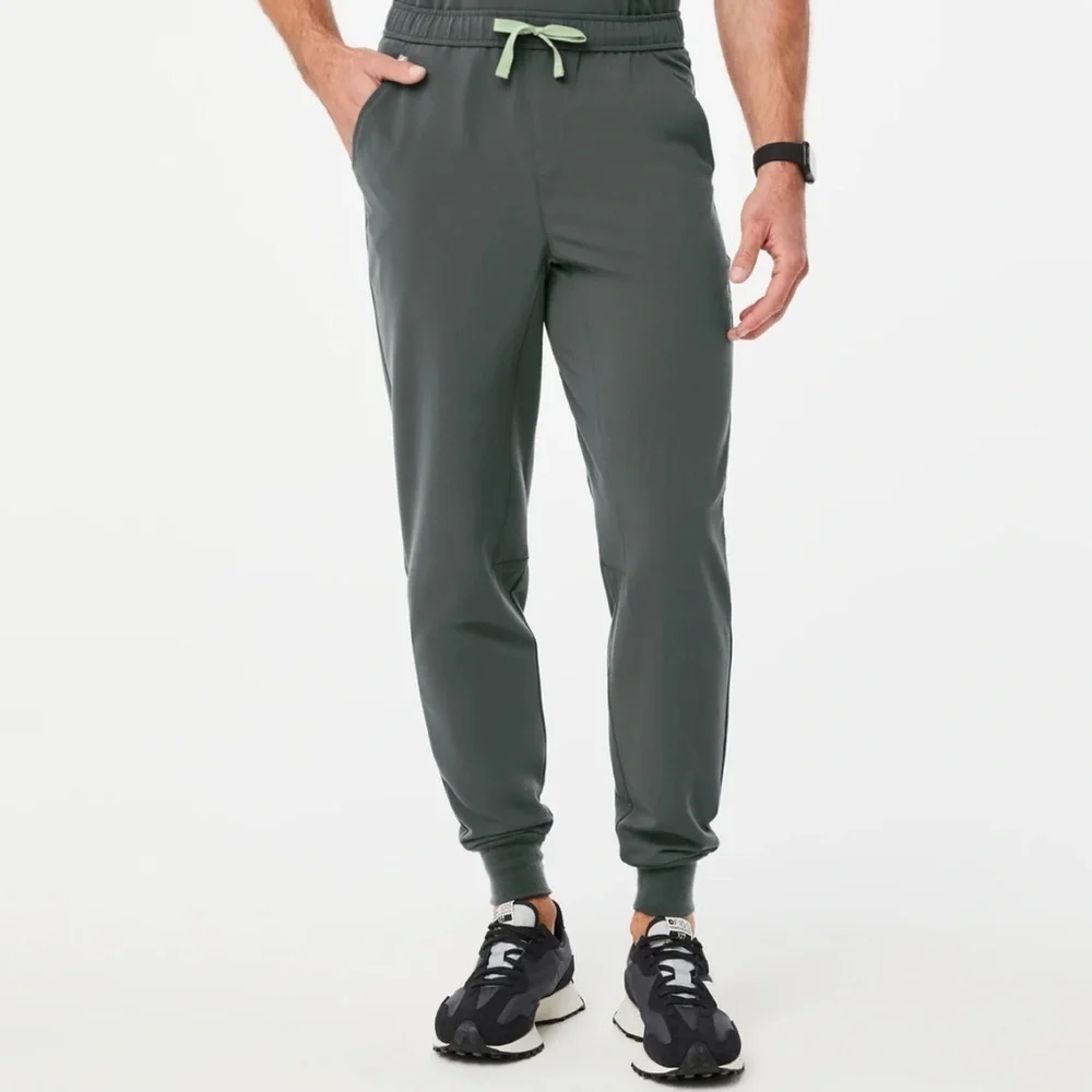 Figs Men's Tansen Jogger Scrub Pants in Bonsai Sz XL Short Pull-on Comfort